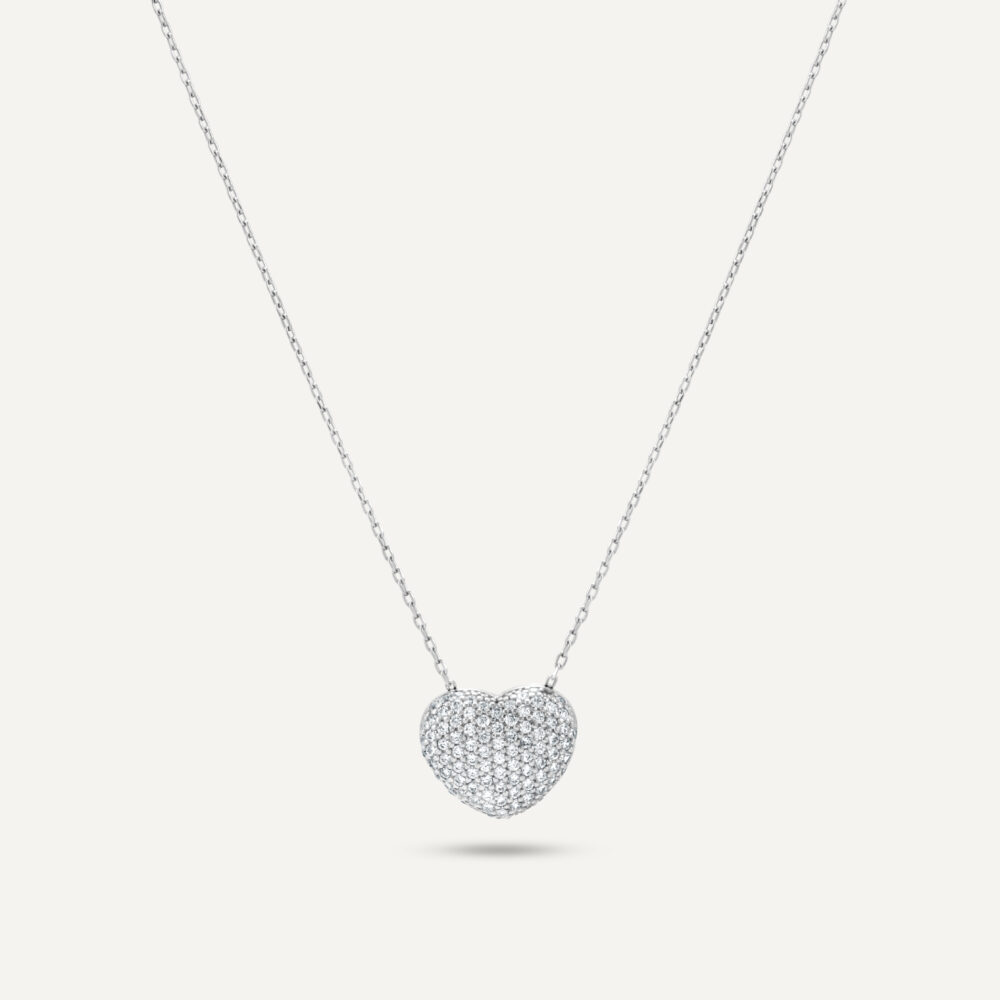 Love Heart Silver Necklace