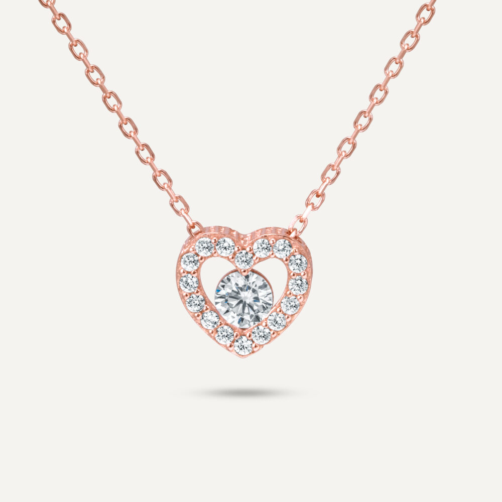 Heart Rose Gold Necklace - Image 3