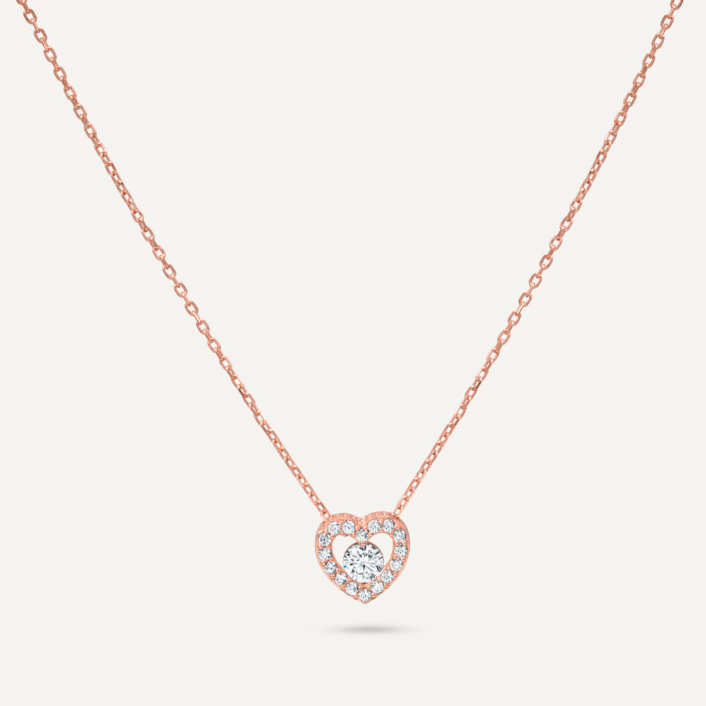 Heart Rose Gold Necklace