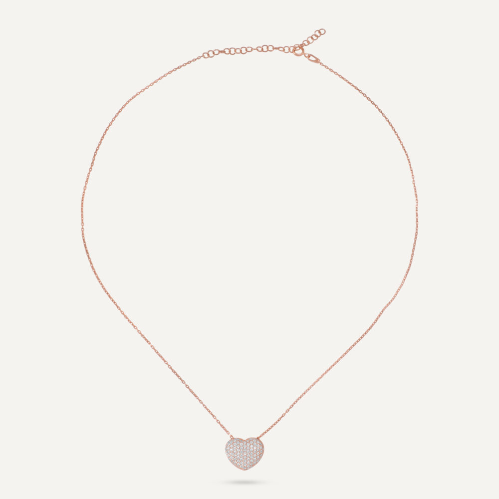 Love Heart Rose Gold Necklace - Image 4