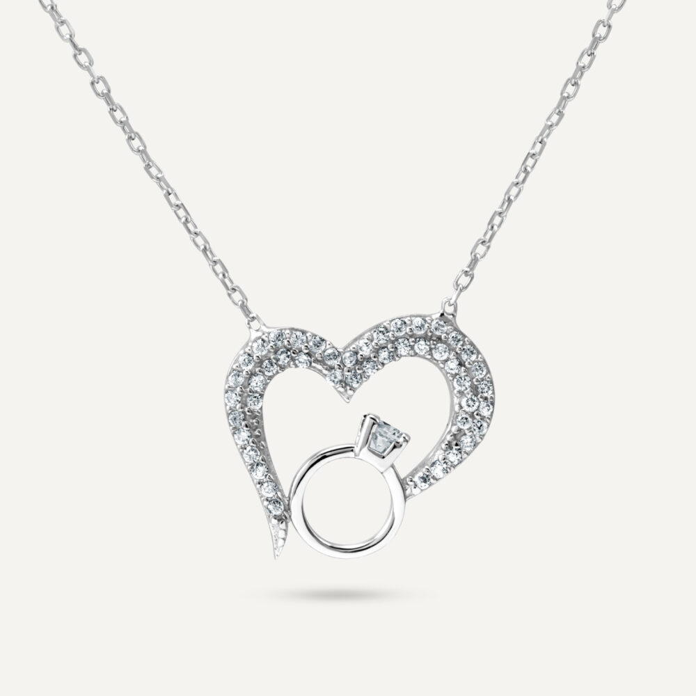 Ring of Love Silver Necklace - Image 3